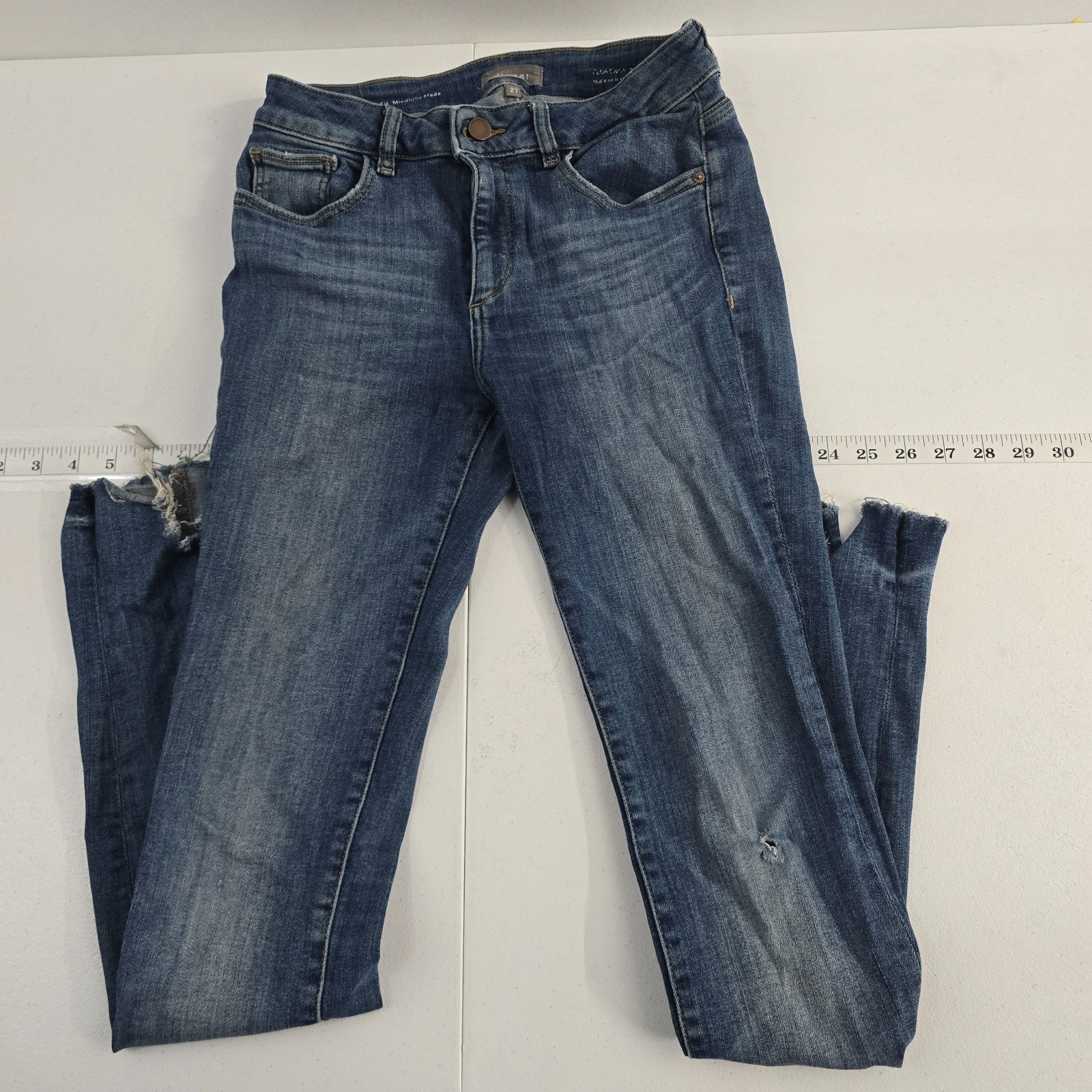 Dl1961 Slim Skinny Jeans Womens 27 Denim 6463 Distressed